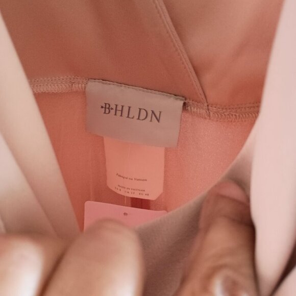 BHLDN Anthropologie Pale Pink Gown Prom Formal Wedding Size 8 - Picture 3 of 16